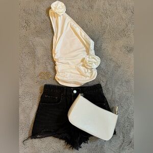 Zara dark wash shorts. Worn twice.